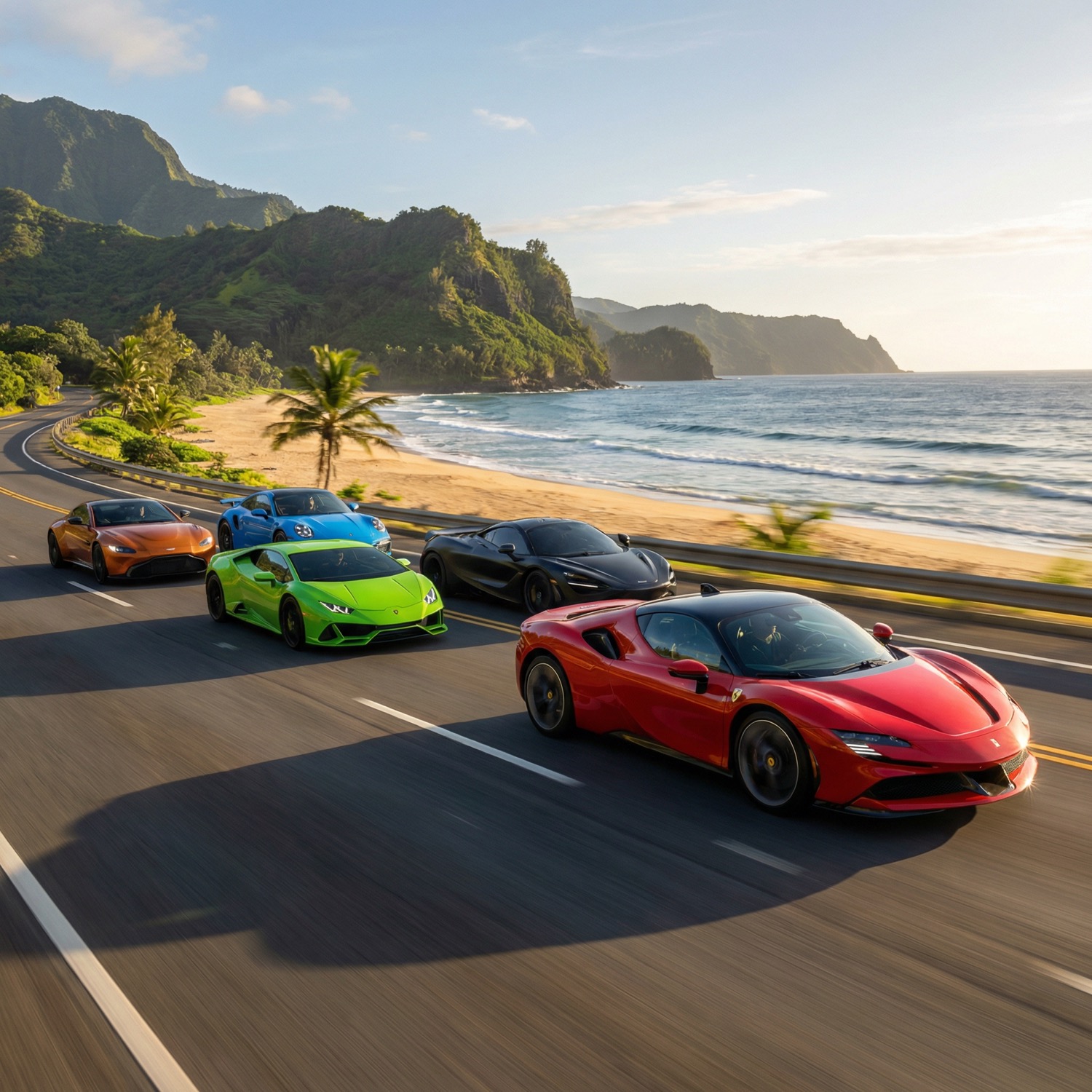 A scenic European road trip with MOR cars